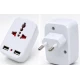 Adaptor Universal de Priza 288 cu 2 Porturi USB incarcare 5V / 1000mA