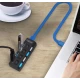 Hub USB cu 4 Porturi si intrerupatoare Individuale LED Albastru