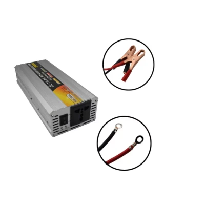 Invertor Auto SAA2000A putere 2000W de 12V DC la 230V AC cu Clesti pentru Baterie