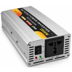 Invertor Auto SAA2000A putere 2000W de 12V DC la 230V AC cu Clesti pentru Baterie