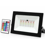 Proiector LED RGB 30W 220V cu Telecomanda Iluminare Colorata pentru Exterior si Interior