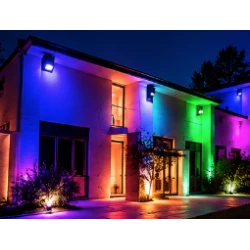 Proiector LED RGB 30W 220V cu Telecomanda Iluminare Colorata pentru Exterior si Interior