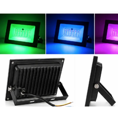 Proiector LED RGB 30W 220V cu Telecomanda Iluminare Colorata pentru Exterior si Interior