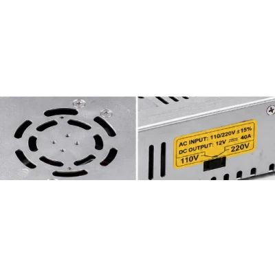 Sursa de Alimentare in Comutatie 12V 40A Carcasa Metalica Ventilator de Racire