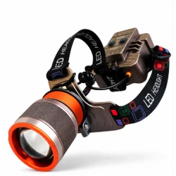Lanterna de cap profesionala LED WH 2304 puternica zoom reglabil