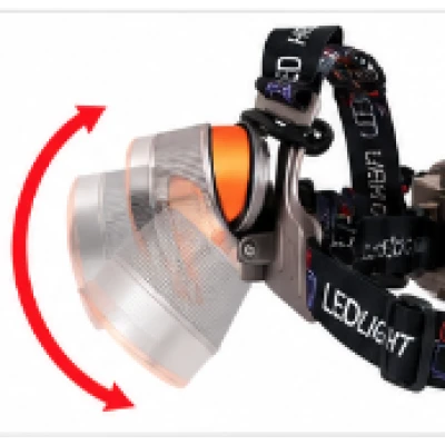 Lanterna de cap profesionala LED WH 2304 puternica zoom reglabil