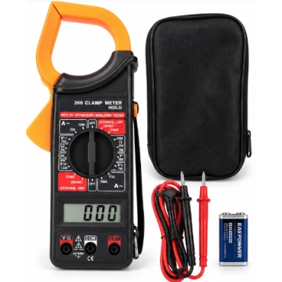 Multimetru Digital cu Cleste Ampermetric DT 266 Tester AC/DC cu Functie HOLD