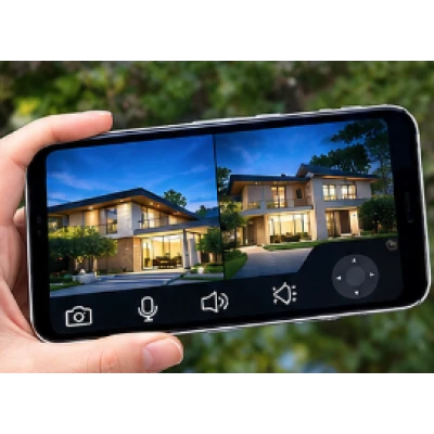 Camera de Supraveghere Solara 4K Ultra HD PTZ WiFi 360 Dual Lens senzor PIR A9 3