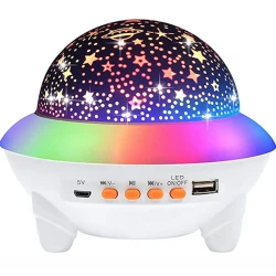 Proiector LED Crystal Magic Ball Light cu Boxa Bluetooth si Telecomanda Lumina RGB