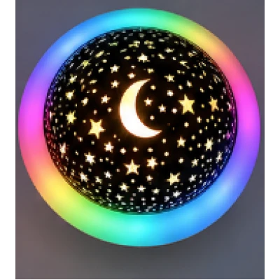 Proiector LED Crystal Magic Ball Light cu Boxa Bluetooth si Telecomanda Lumina RGB