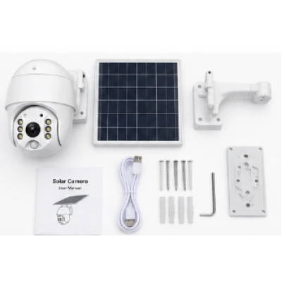 Camera de Supraveghere Solara PTZ HD 4G Panou Solar 7.8W PIR + AI Vedere Nocturna Color QS10