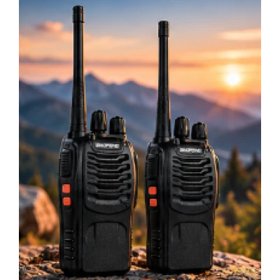 Set 2 Statii Radio Portabile Baofeng BF 888S cu 16 Canale PMR 1500mAh