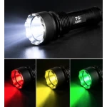 Lanterna LED TG 30W BL Q2601 cu Filtre Colorate Acumulator 18650 si Suport de Montare