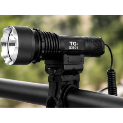 Lanterna LED TG 30W BL Q2601 cu Filtre Colorate Acumulator 18650 si Suport de Montare