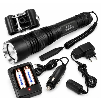 Lanterna LED Tactica ZSH QP54 P50 Zoom 2×18650 Suport si incarcare 12V/220V