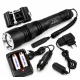 Lanterna LED Tactica ZSH QP54 P50 Zoom 2×18650 Suport si incarcare 12V/220V