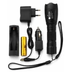 Lanterna LED de mana reincarcabila BL Q1891 T6 cu Zoom 5 moduri de Iluminare incarcare 220V si Auto metalica