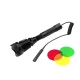 Lanterna de mana LED XM L T6 BL Q2800 cu Filtre Colorate Zoom si Acumulatori 18650
