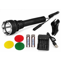 Lanterna de mana metalica LED TG 30W Q2600 2 de 1000 m filtre colorate 2 acumulatori 18650