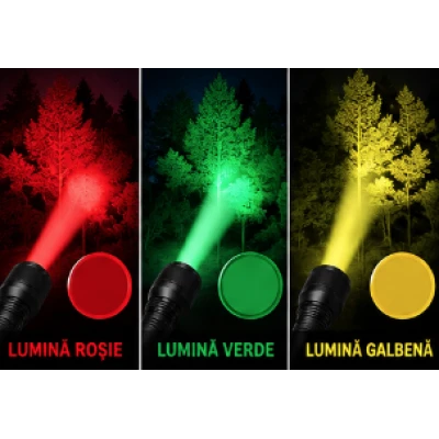 Lanterna de mana metalica LED TG 30W Q2600 2 de 1000 m filtre colorate 2 acumulatori 18650