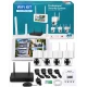 Kit profesional 4 Camere de Supraveghere WiFi P2P Sistem CCTV cu Monitor/NVR