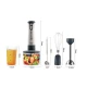 Blender vertical multifunctional RAF R340 5 in 1 de 2000W cu 2 viteze tocator 500 ml tel spumator lapte