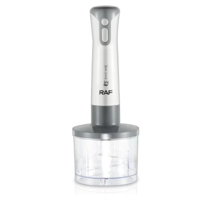 Blender vertical multifunctional RAF R340 5 in 1 de 2000W cu 2 viteze tocator 500 ml tel spumator lapte