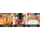 Blender vertical multifunctional RAF R340 5 in 1 de 2000W cu 2 viteze tocator 500 ml tel spumator lapte
