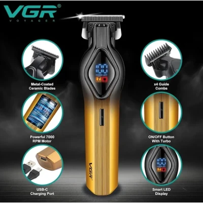 Aparat de tuns Profesional pentru Par si Barba 2000mAh 200 Min VGR V 133