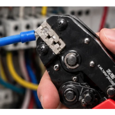 Cleste de sertizare terminali electrici maner ergonomic pentru cabluri si conectori