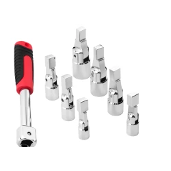 Set cheie 8 piese cu tubulare interschimbabile multifunctionala pentru reparatii auto si bricolaj