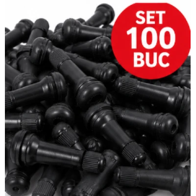 Set 100 piese valve auto pentru anvelope negre