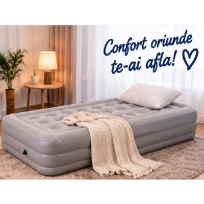 Saltea gonflabila single pentru dormit 198x100x40cm