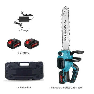 Drujba electrica fara fir 16 inch Motor Brushless 2300W cu 2 acumulatori 48V