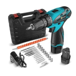 Masina de gaurit si insurubat (surubelnita) 12V cu 2 Acumulatori si 24 Accesorii