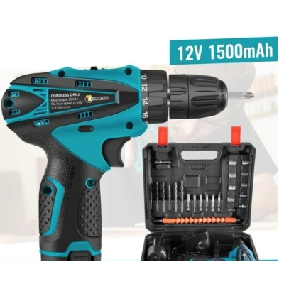 Masina de gaurit si insurubat (surubelnita) 12V cu 2 Acumulatori si 24 Accesorii