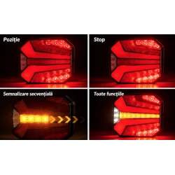Lampa LED auto Semnalizare Dinamica Efect Neon Stop + Pozitie + Semnal Secvential