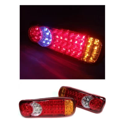 Set 2 Lampi Auto LED Spate cu 5 Functii 12V pentru Remorca si Camion