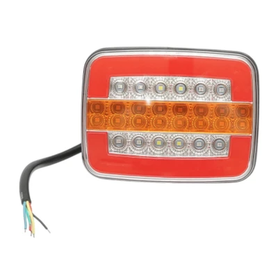 Lampa Stop Spate LED Dreptunghiulara Universala 12V/24V de 125 × 95 × 35 mm pentru Camion Remorca si Utilitare