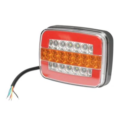 Lampa Stop Spate LED Dreptunghiulara Universala 12V/24V de 125 × 95 × 35 mm pentru Camion Remorca si Utilitare