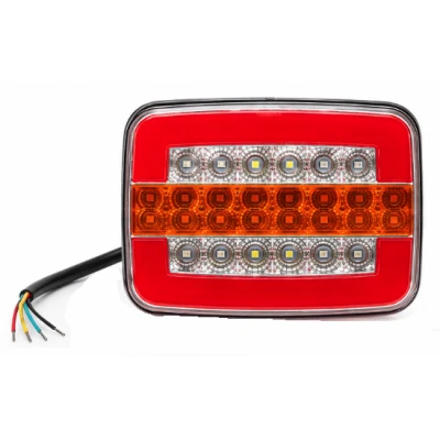 Lampa Stop Spate LED Dreptunghiulara Universala 12V/24V de 125 × 95 × 35 mm pentru Camion Remorca si Utilitare