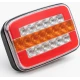 Lampa Stop Spate LED Dreptunghiulara Universala 12V/24V de 125 × 95 × 35 mm pentru Camion Remorca si Utilitare