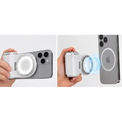 Suport Magnetic pentru Telefon cu Grip Foto si Lumina LED AS 50427
