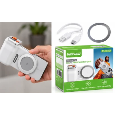 Suport Magnetic pentru Telefon cu Grip Foto si Lumina LED AS 50427