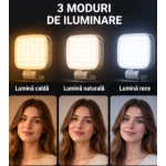 Lumina LED Magnetica pentru Telefon cu 40 LED si 3 Moduri de Lumina AS 32729