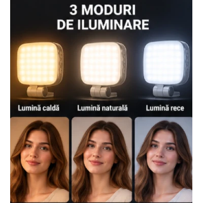 Lumina LED Magnetica pentru Telefon cu 40 LED si 3 Moduri de Lumina AS 32729