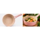 Mini Cratita tip ibric roz 16 cm cu maner ergonomic Interior antiaderent