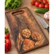 Tocator Dreptunghiular din PP cu Maner 37 × 23 cm Design Lemn