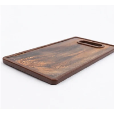 Tocator Dreptunghiular din PP cu Maner 37 × 23 cm Design Lemn