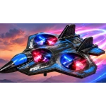 Jucarie Avion RC J20 Aircraft Fighter 2.4 GHz Giroscop 4 Motoare Telecomanda